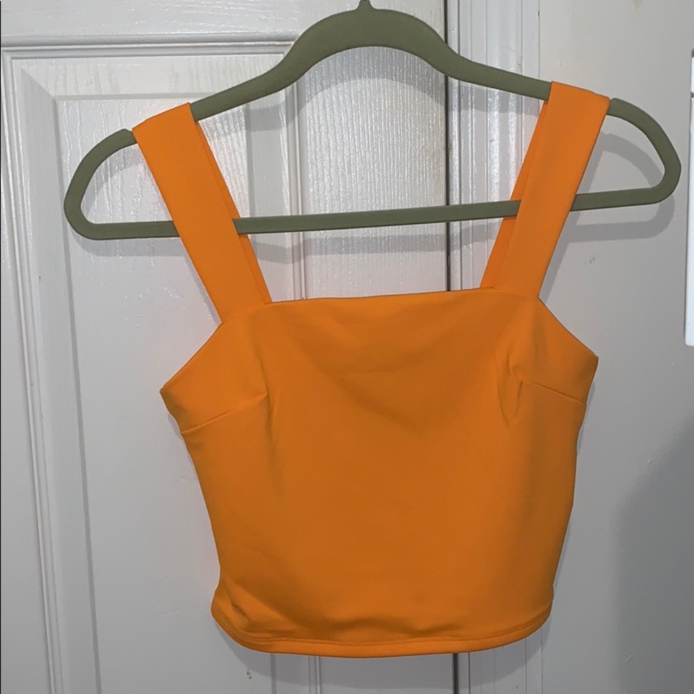 Neon orange crop top